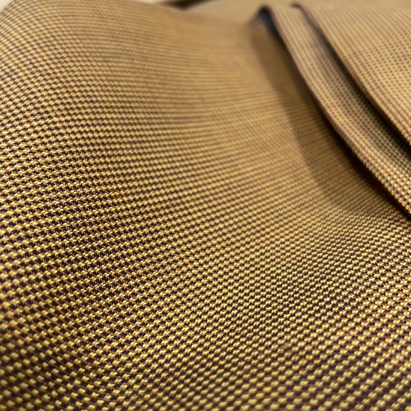 Peter Elliot Tailored Cuffed Double Pleated Trousers 33/29 Brown - Picture 2 of 5